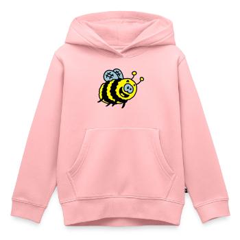 bourdon drôle 3 - Sweat Premium à capuche enfant bio - rose - Devant - AI Model Kid Female (0cm)