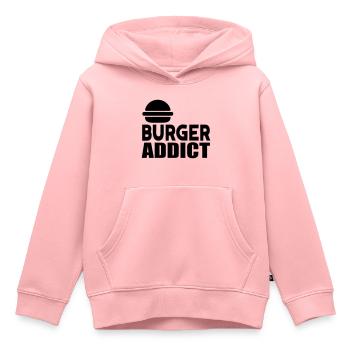 burger süchtig - Kinder Premium Organic Hoodie - Rosa - Vorne - AI Model Kid Female (0cm)
