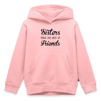 Sisters - Sweat Premium à capuche enfant bio - rose - Devant - AI Model Kid Female (0cm)