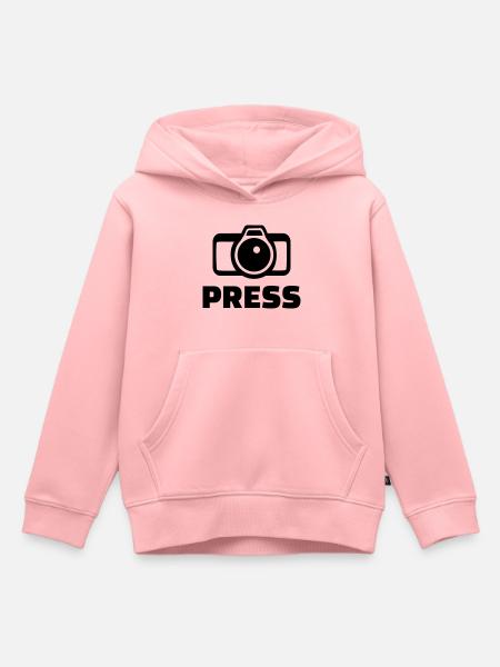 Press - Sweat Premium à capuche enfant bio - rose