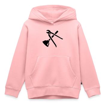 Klempner - Kinder Premium Organic Hoodie - Rosa - Vorne - AI Model Kid Female (0cm)