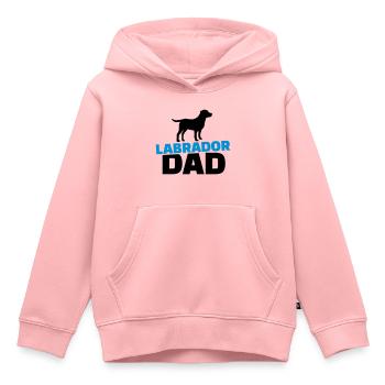 Labrador Dad - Sweat Premium à capuche enfant bio - rose - Devant - AI Model Kid Female (0cm)
