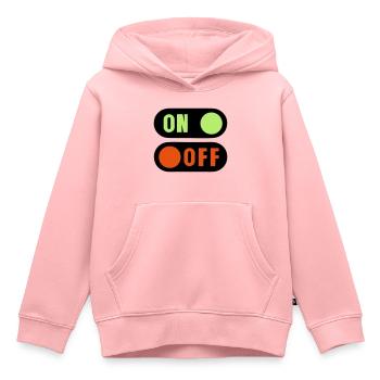 Taste ein aus - Kinder Premium Organic Hoodie - Rosa - Vorne - AI Model Kid Female (0cm)