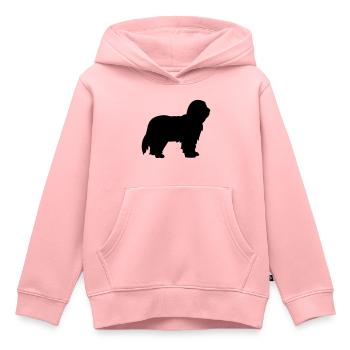 Bearded Collie - Sweat Premium à capuche enfant bio - rose - Devant - AI Model Kid Female (0cm)