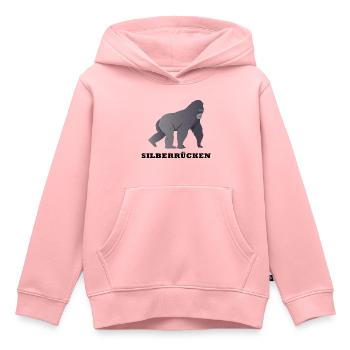 Silberrücken | Gorilla - Kinder Premium Organic Hoodie - Rosa - Vorne - AI Model Kid Female (0cm)