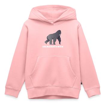 Silberrücken | Gorilla - Kinder Premium Organic Hoodie - Rosa - Vorne - AI Model Kid Female (0cm)