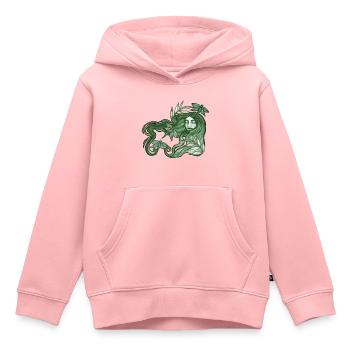 Grüne Libellengöttin - Kinder Premium Organic Hoodie - Rosa - Vorne - AI Model Kid Female (0cm)