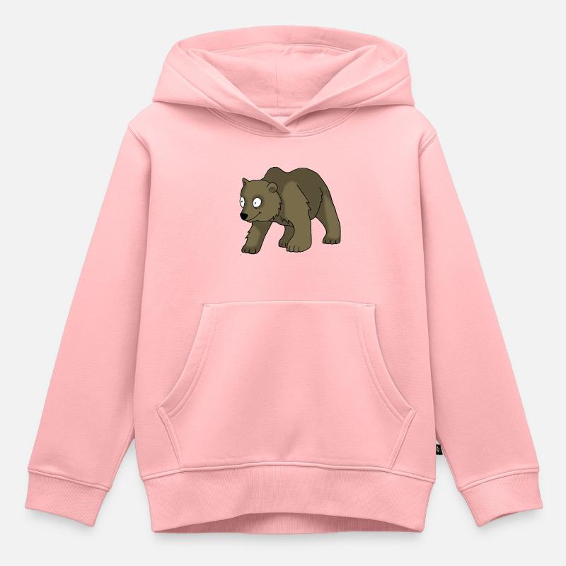 Ours 2 - Sweat Premium à capuche enfant bio - rose