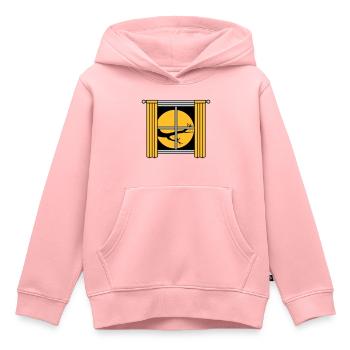 Fenêtre de l’arbre Moon Night - Sweat Premium à capuche enfant bio - rose - Devant - AI Model Kid Female (0cm)
