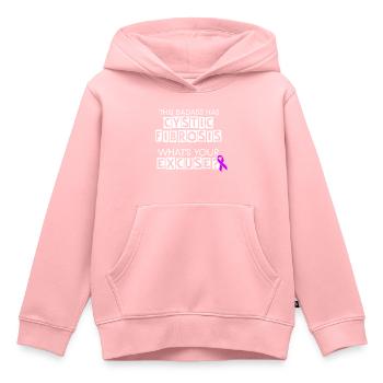 This Badass Has Cystic Fibrosis - Kids Premium Organic Hoodie - rose - Front - AI Model Kid Female (0cm)