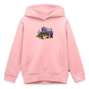 Chasseur de perches - Sweat Premium à capuche enfant bio - rose - Devant - AI Model Kid Female (0cm)