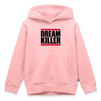 citation pessimiste tueur de rêves - Sweat Premium à capuche enfant bio - rose - Devant - AI Model Kid Female (0cm)