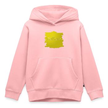 Jaune - Sweat Premium à capuche enfant bio - rose - Devant - AI Model Kid Female (0cm)