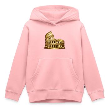 Colisée - Sweat Premium à capuche enfant bio - rose - Devant - AI Model Kid Female (0cm)