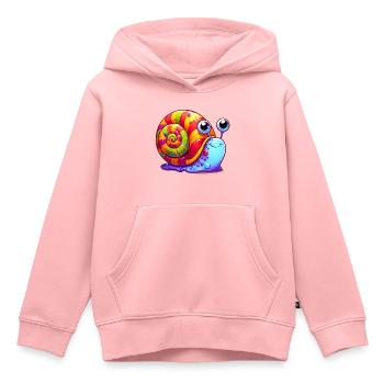Schnecke - Kinder Premium Organic Hoodie - Rosa - Vorne - AI Model Kid Female (0cm)