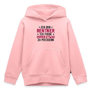 Rentner immer etwas zu meckern lustig - Kinder Premium Organic Hoodie - Rosa - Vorne - AI Model Kid Female (0cm)