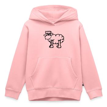 Angry Sheep - Kids Premium Organic Hoodie - rose - Front - AI Model Kid Female (0cm)