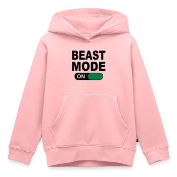 BEAST MODE ON - Kids Premium Organic Hoodie - rose - Front - AI Model Kid Female (0cm)