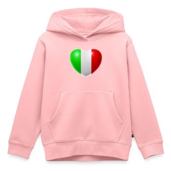 Herz (Italien / Italia) - Kinder Premium Organic Hoodie - Rosa - Vorne - AI Model Kid Female (0cm)