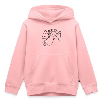 Engel - Kinder Premium Organic Hoodie - Rosa - Vorne - AI Model Kid Female (0cm)