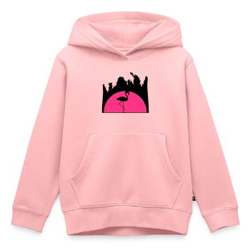 sonnenaufgang urlaub palmen miami ferien sonne som - Kinder Premium Organic Hoodie - Rosa - Vorne - AI Model Kid Female (0cm)