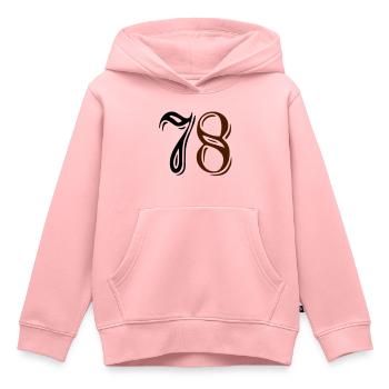 Swagg Dept. 78 - Sweat Premium à capuche enfant bio - rose - Devant - AI Model Kid Female (0cm)