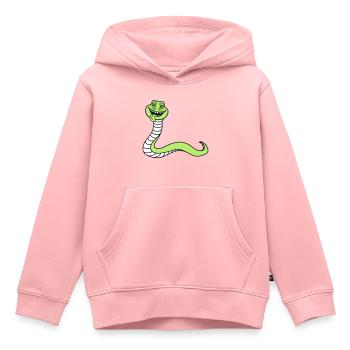 tête de serpent monstre boese dangereux la - Sweat Premium à capuche enfant bio - rose - Devant - AI Model Kid Female (0cm)