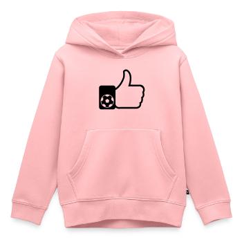 Wie beim Fußball - Kinder Premium Organic Hoodie - Rosa - Vorne - AI Model Kid Female (0cm)