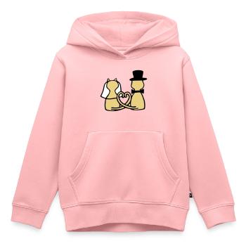 cat wedding - Kids Premium Organic Hoodie - rose - Front - AI Model Kid Female (0cm)