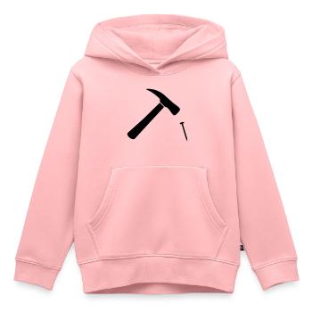 Hammer And Nail - Kinder Premium Organic Hoodie - Rosa - Vorne - AI Model Kid Female (0cm)