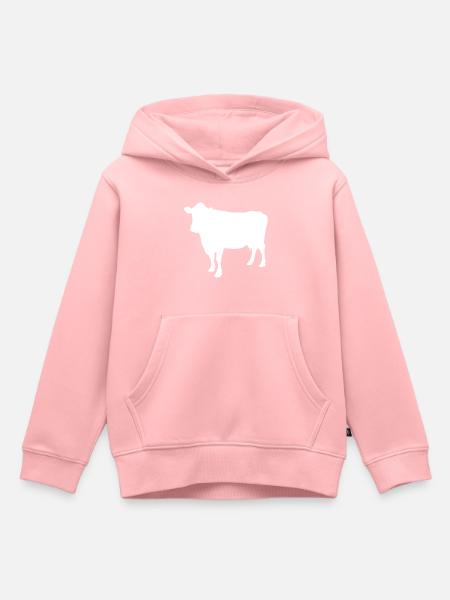 cow - Kids Premium Organic Hoodie - rose
