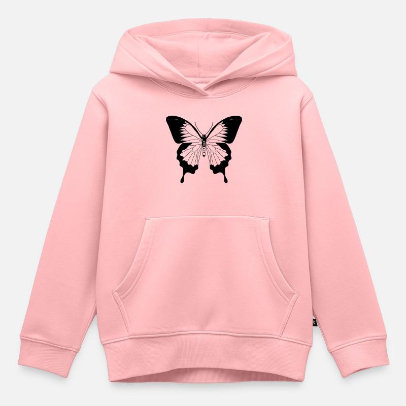 Butterfly - Sweat Premium à capuche enfant bio - rose