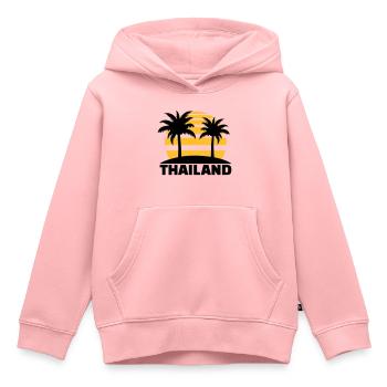Thailand - Sweat Premium à capuche enfant bio - rose - Devant - AI Model Kid Female (0cm)