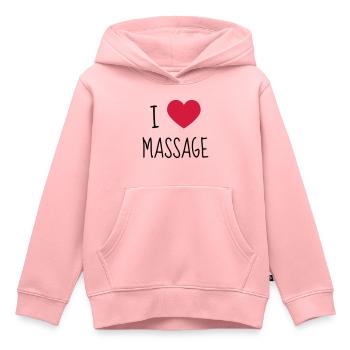 Massage / Masseur / Masseuse / Métier / Job - Sweat Premium à capuche enfant bio - rose - Devant - AI Model Kid Female (0cm)