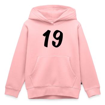 19 - Kinder Premium Organic Hoodie - Rosa - Vorne - AI Model Kid Female (0cm)