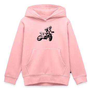 Supermoto - Kinder Premium Organic Hoodie - Rosa - Vorne - AI Model Kid Female (0cm)