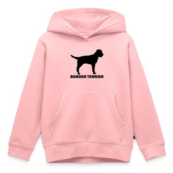 Border Terrier - Kids Premium Organic Hoodie - rose - Front - AI Model Kid Female (0cm)