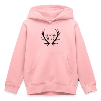 es wird wild - Kinder Premium Organic Hoodie - Rosa - Vorne - AI Model Kid Female (0cm)