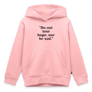 Verse du Coran/Musulman/Motif islamique - Sweat Premium à capuche enfant bio - rose - Devant - AI Model Kid Female (0cm)