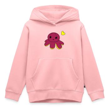 Krake - Kinder Premium Organic Hoodie - Rosa - Vorne - AI Model Kid Female (0cm)