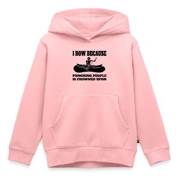 Rameur rameur disant club d’aviron rameur drôle - Sweat Premium à capuche enfant bio - rose - Devant - AI Model Kid Female (0cm)