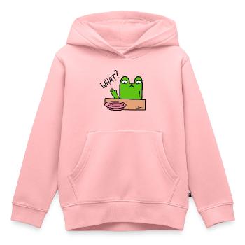 Witziger Frosch, Kröte - Kinder Premium Organic Hoodie - Rosa - Vorne - AI Model Kid Female (0cm)