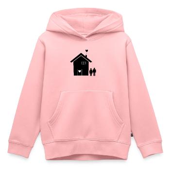 Relocalisation Maison Construction Partenariat Maison Remodelage - Sweat Premium à capuche enfant bio - rose - Devant - AI Model Kid Female (0cm)
