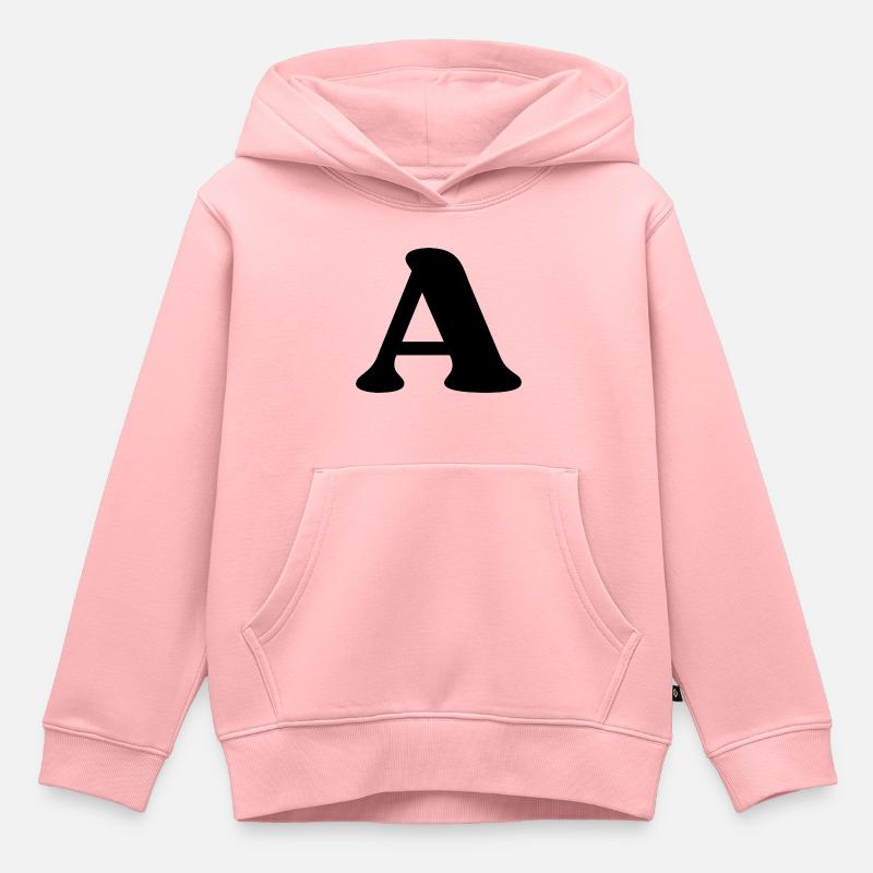 Buchstabe a - Kinder Premium Organic Hoodie - Rosa