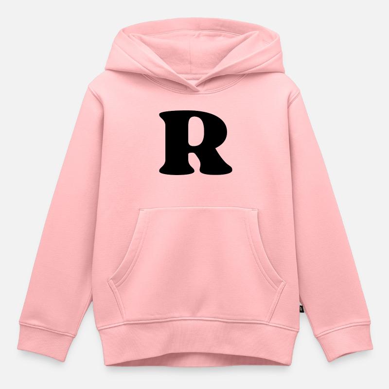 Buchstabe r - Kinder Premium Organic Hoodie - Rosa