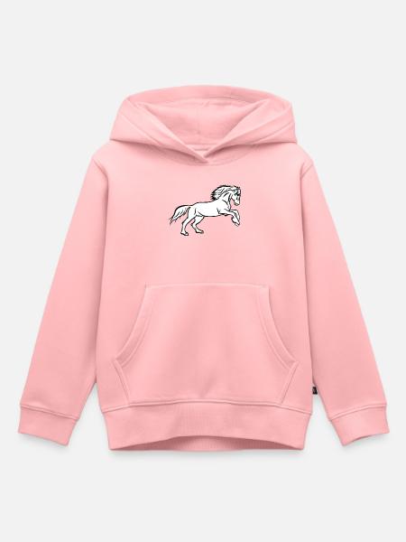 Pferde-Power - Kinder Premium Organic Hoodie - Rosa
