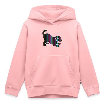 Welpe - Kinder Premium Organic Hoodie - Rosa - Vorne - AI Model Kid Female (0cm)