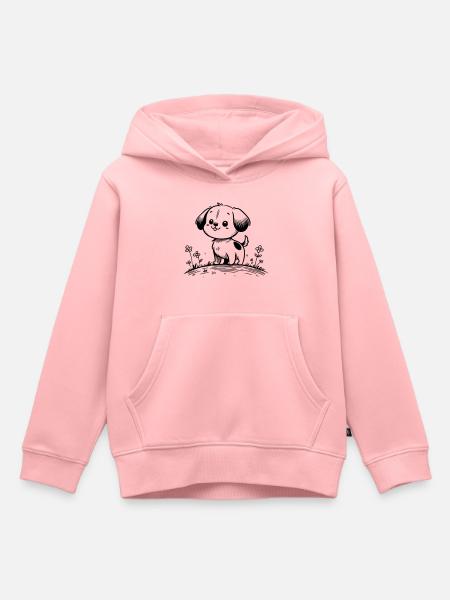 Dog - Kids Premium Organic Hoodie - rose