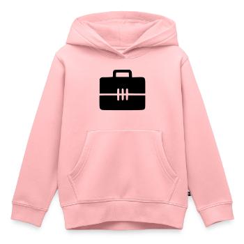 Briefcase Office Icon Minimal Icon Vector - Kids Premium Organic Hoodie - rose - Front - AI Model Kid Female (0cm)