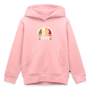 2000 Naissance de légende 2000 né en 2000 annivers - Sweat Premium à capuche enfant bio - rose - Devant - AI Model Kid Female (0cm)